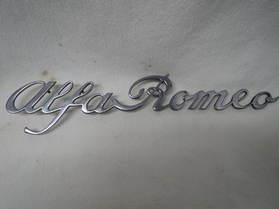 Alfa Romeo Factory 1970-82 Spider REAR SCRIPT CHROME METAL EMBLEM early style