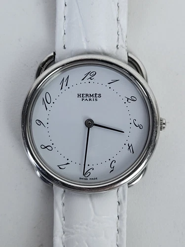 HERMÈS Orologio Hermes Arceau Quarzo PM 28mm Quadrante Bianco Donna