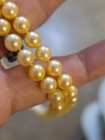 Stunning Vintage Cultered Pearl 2 Strand Necklace With 14k Yellow Gold Clasp 20" — photo 9