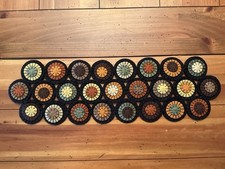 NEW COLOR COMBO PRIMITIVE PENNY RUG CANDLE MAT TABLE RUNNER IN GREAT FALL SHADES