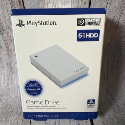 5TB Seagate Game Drive for PS5 USB 3.0 Portable Hard Drive. New Sealed.