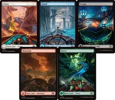 Land Set (Full Art) [Aetherdrift] MTG