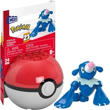 Mega Construx: Pokemon Popplio with Poke Ball #HWR28 24Pcs Mint in Box