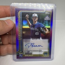 2025 Topps Pro Debut - Drew Beam #PD-144 Purple Foil Autographs /299 (AU, RC)
