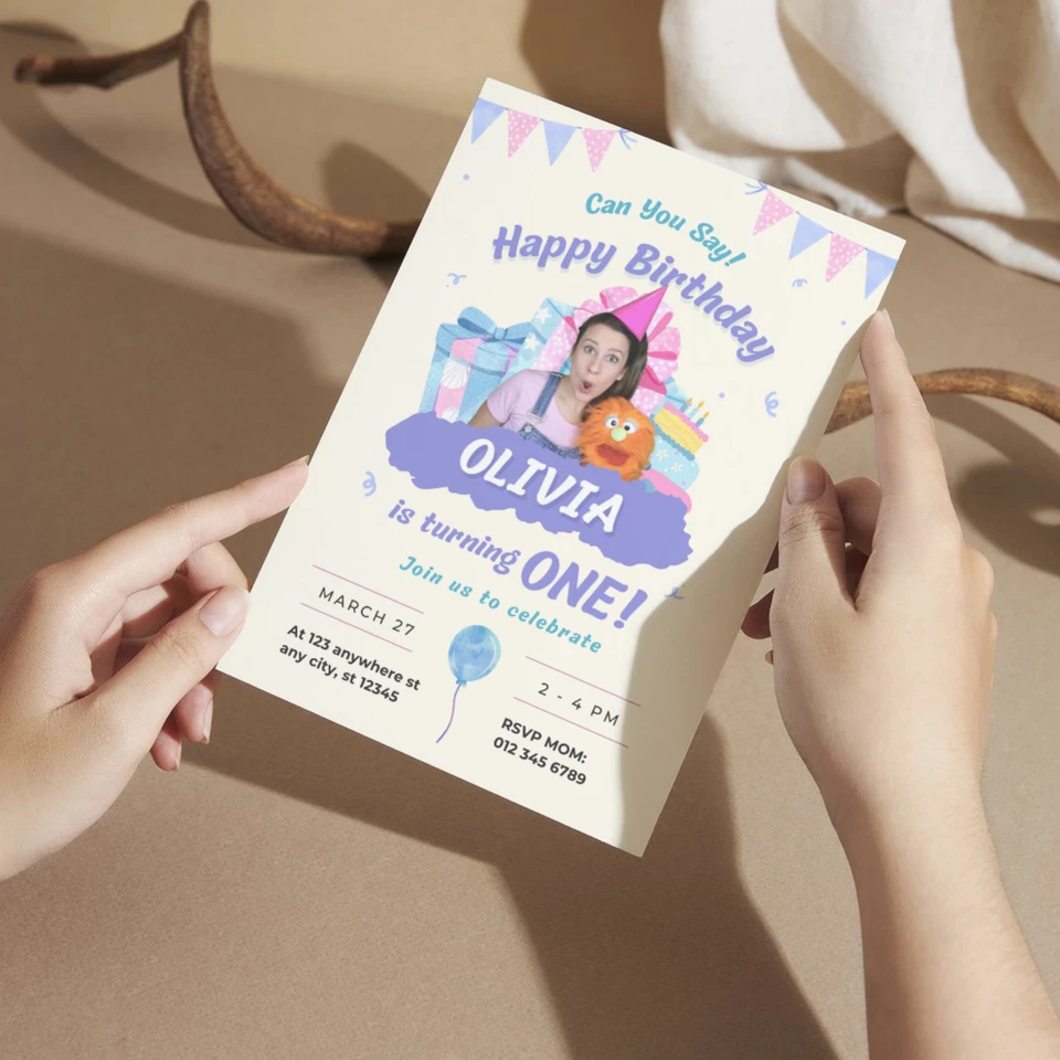 Ms Rachel birthday invitation 5x7 digital invitation ready in 24 hours! - Image 2 of 2