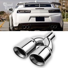 2,5" Einlass 3,5" Auslass Doppelrohr Auspuff Spitze Endrohr Für Chevrolet Camaro