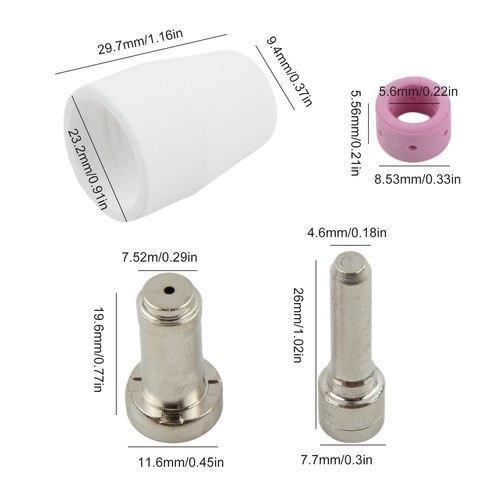 Kit torcia taglio plasma parti taglierina 24 pz/set/per PT-31XL CT312 CUT-4 - Foto 6 di 15