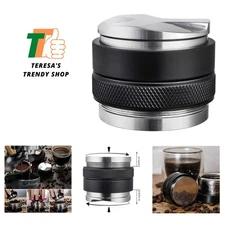 58mm Coffee Distributor and Tamper, Dual Head Coffee Leveler Fits for Portafi...