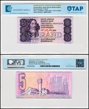 South Africa 5 Rand, 1990-1994 ND, P-119e, UNC, Authenticated