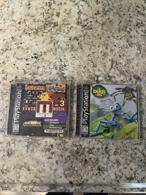 Namco Museum Vol. 3 & A Bug s Life PS1 Lot (2) Discs