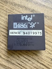 Intel 486 SX 33 MHz CPU A80486SX33 Rare Vintage Processor