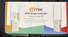 SETEK WiFi Range Extender Repeater Signal Booster, 300 MBPS White