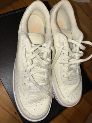 Nike Women s Court Vintage Premium Ivory Leather Casual Shoes Size 8