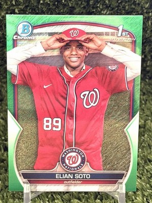 2023 BOWMAN CHROME GREEN SHIMMER SP ELIAN SOTO /99  
