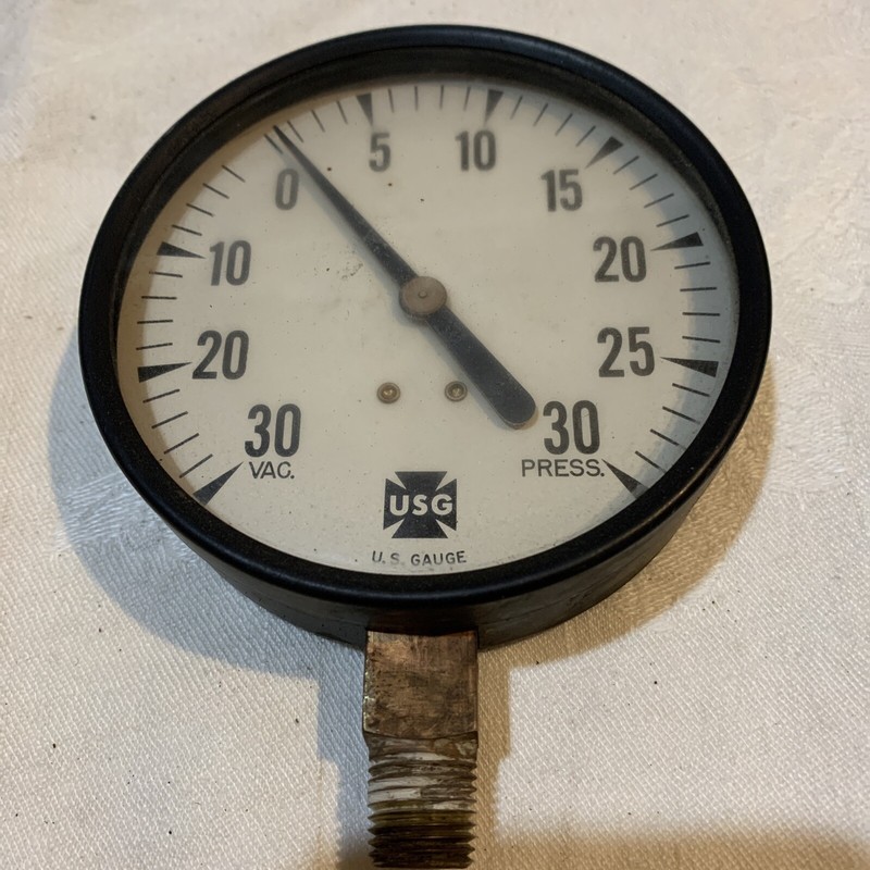 VINTAGE US GAUGE PRESSURE GAUGE -30-30 3.5”