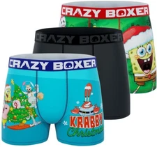 Spongebob Squarepants Underwear Mens X-Large 40-42 Christmas Crazy Boxers Gift