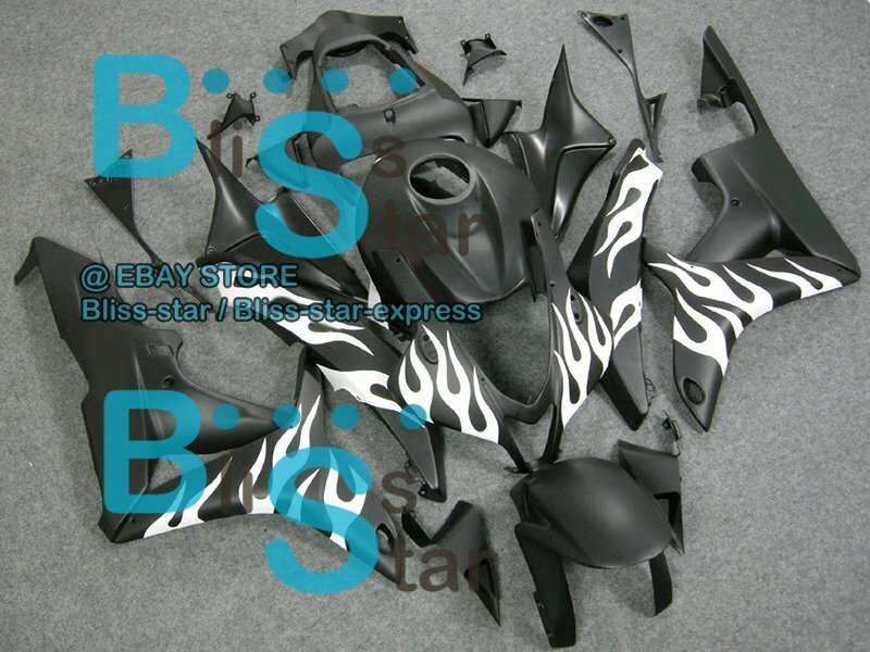 Matt Black INJECTION Fairing Bodywork Fit HONDA CBR600RR 2007-2008 035 A5 item image