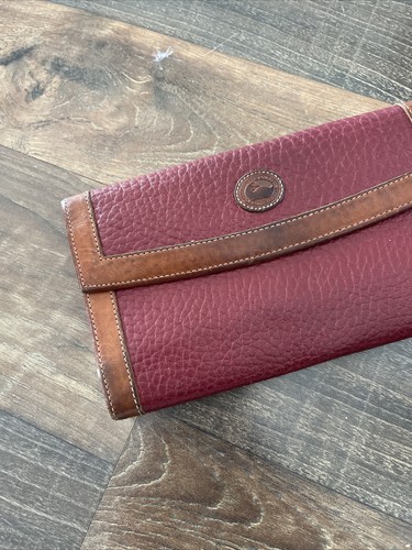 Dooney & Bourke Wallet Red Vintage Checkbook Made In USA-Read - Picture 2 of 18