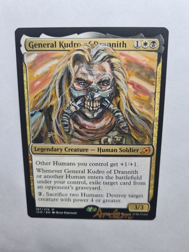 GENERAL KUDRO IMMORTAN JOE MAD MAX ART MAGIC ALTERED ART HAND PAINT BY DEMIAN - Picture 5 of 12