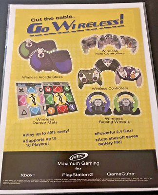 Intec Wireless Controllers - Vintage Gaming Print Ad / Poster / Wall Art - MINT