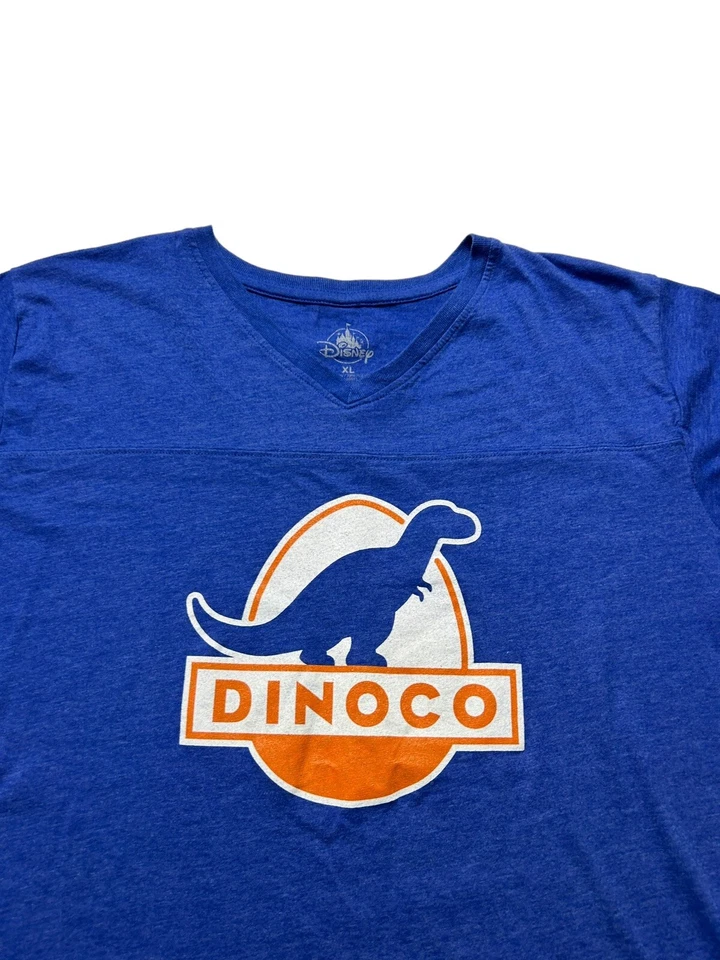 Camiseta para mujer Disney Parks Pixar Cars Dinoco cuello en V talla X-grande XL azul Foto 2 de 4