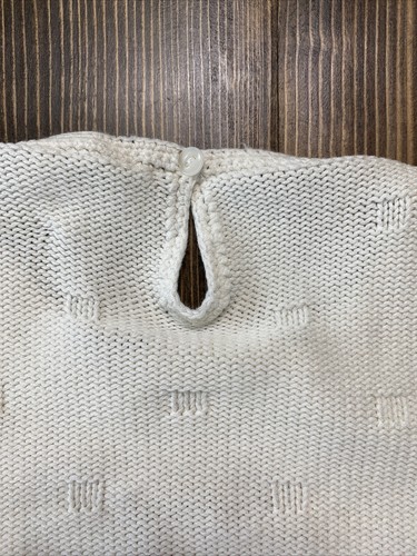 Cárdigan Blanco Bordado Floral de Colección Suéter L Acrílico Algodón Tejido - Imagen 7 de 12