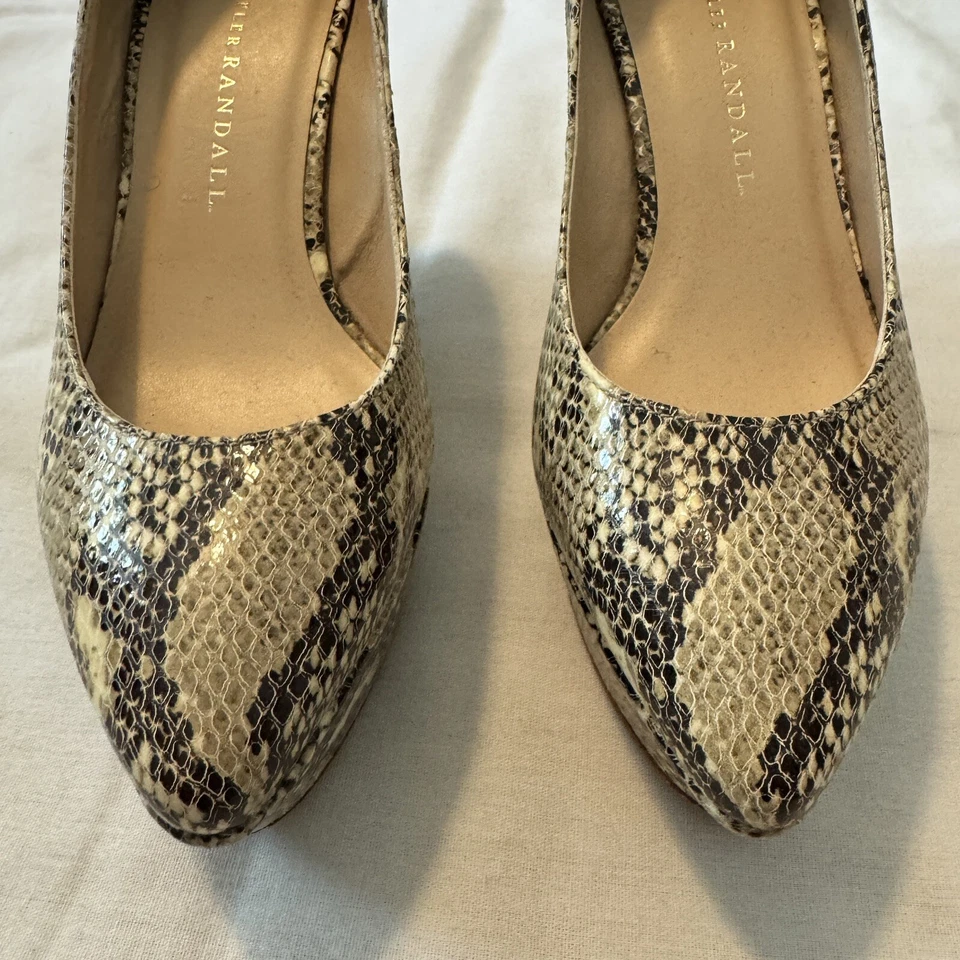 LOEFFLER RANDALL Mujer 5.5 Piel de Serpiente Plataforma Cuña Tacones Carrera Cápsula Clásico Foto 3 de 4