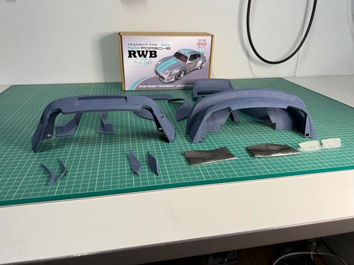 1:8 RWB Style Widebody Transkit For Pocher Porsche 911 993 Ducktail or GT2 Wing - Picture 13 of 19