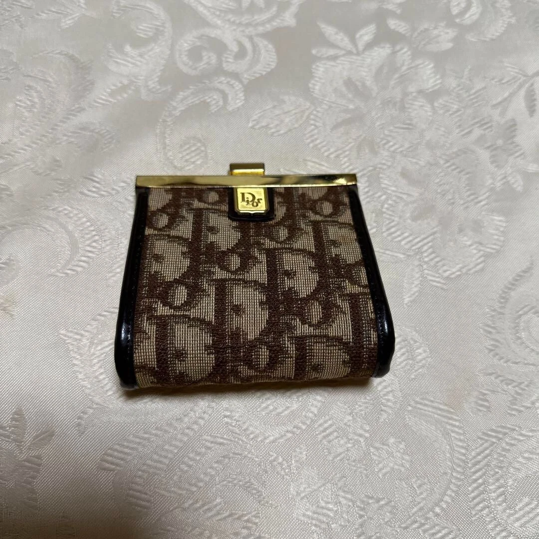 Portefeuille compact sac à main porte monnaie marron 1007