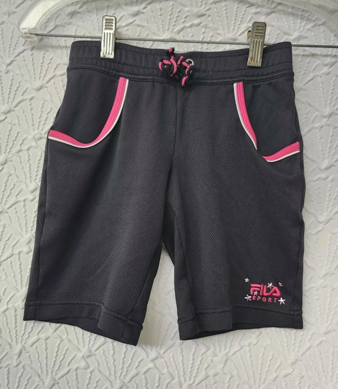 Pantaloncini Bambina FILA Sport S Nero Con Rosa Buone Condizioni