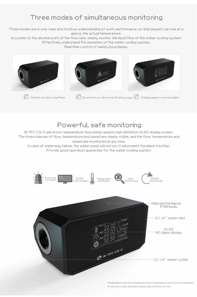 B-TFC-C S-X Water Cooler System Monitor for Temperature Meter | Flow Error Alarm - Image 4 of 4
