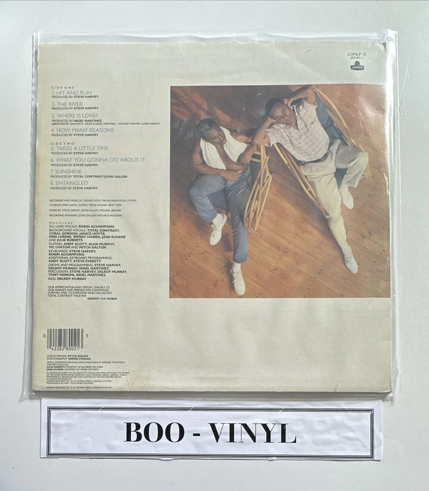 Total Contrast - Self Titled Lp Vinyl Record Funk Electronic EX : VG+ Condition - Image 2 of 4