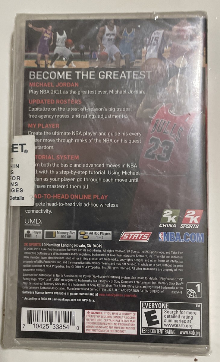 その他 NBA2K11 - PSP New: NBA 2K11 - Sony PSP, #23 Michael Jordan 710425338540| eBay