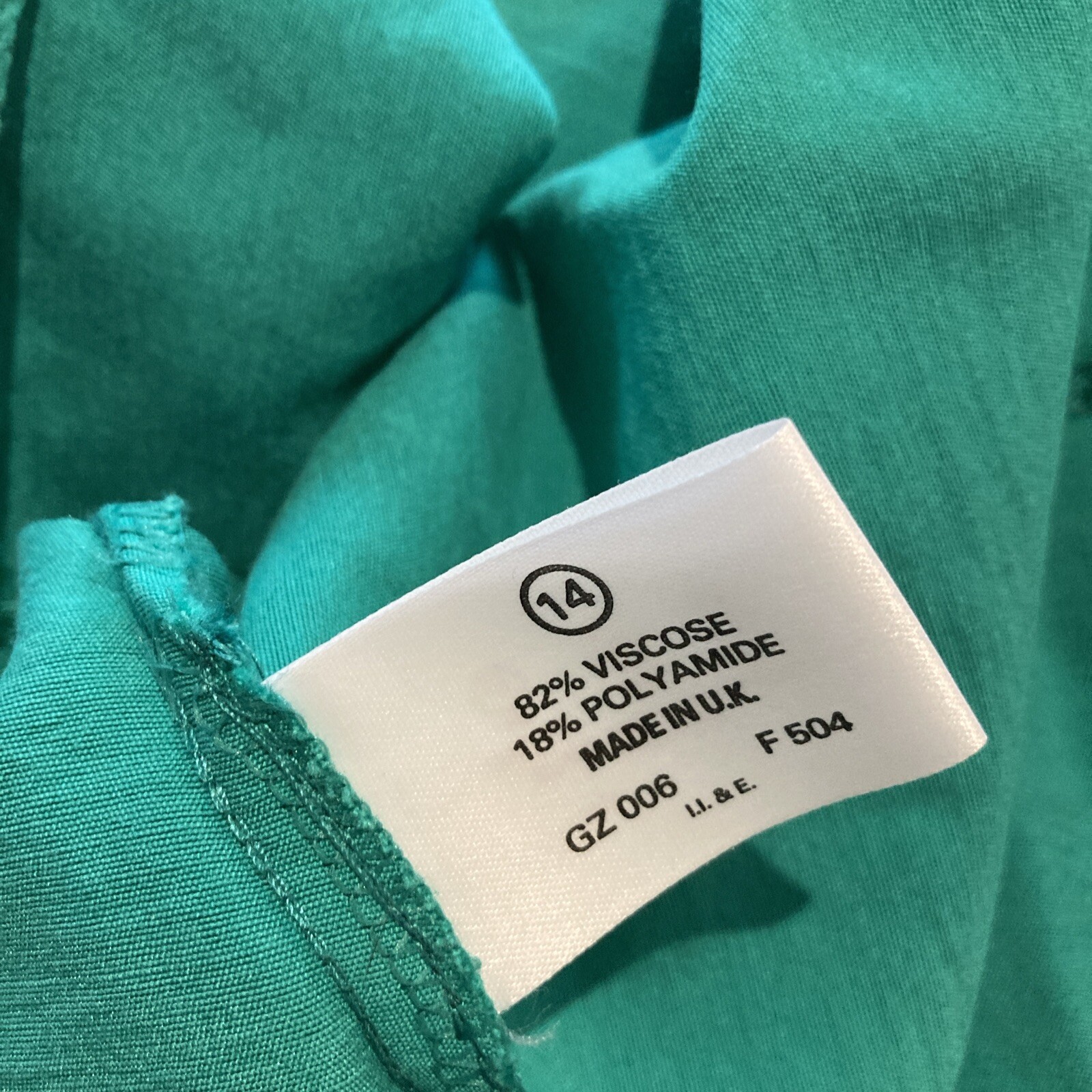 Zandra Rhodes at 5th Avenue Jade Skirt Suit Vintage 1980s, UK Size 14 12