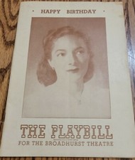 Happy Birthday November 1947 Helen Hayes Louis Jean Heydt Vintage Playbill