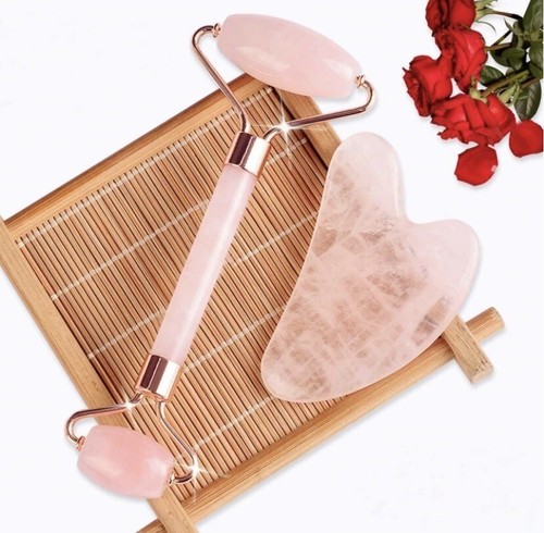 Set quarzo rosa gua sha