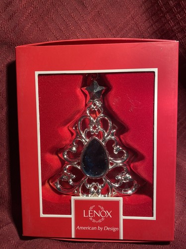 Adorno ÁRBOL DE NAVIDAD GEMADO LENOX... Estrás verde grande en el centro...NUEVO EN CAJA - Imagen 4 de 5