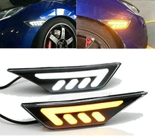 Fit 2016-2020 Honda Civic LED Bumper Signal Side Marker Lights Turn Signal Light