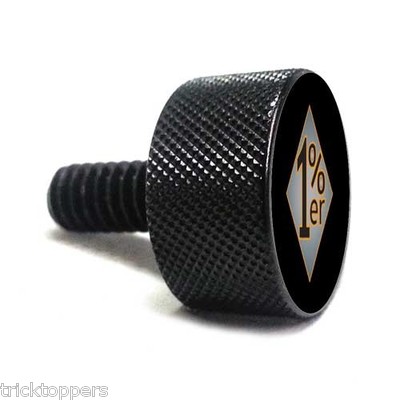 Black Knurled Billet Aluminum Screw Seat Bolt with Knob Cover