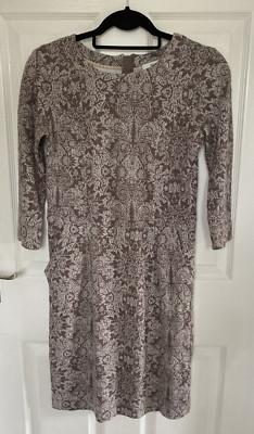 Noa Noa Dress Size XS Fitted, Front Pockets,  91% Cotton