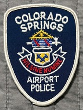 Rare Vintage Obsolete Colorado Springs CO Airport Police Patch