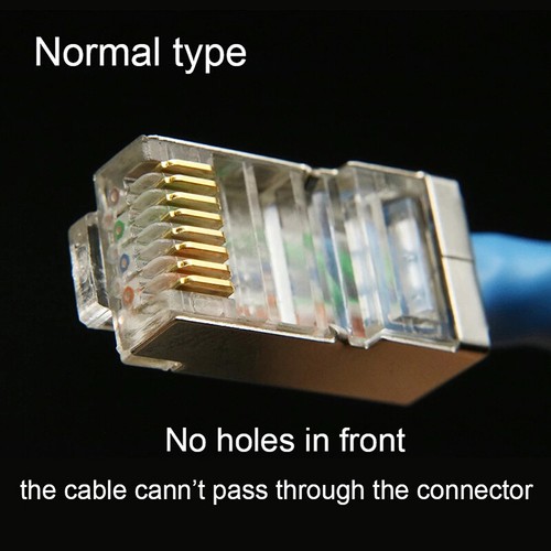 Conector RJ45 cat6 conector de red blindado para cable ethernet de 1,2 mm conector cat 6 - Imagen 3 de 12