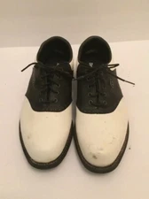 Dexter Riverside Soft Spike Golf Shoes Saddle Oxford White Black Men's 9.5