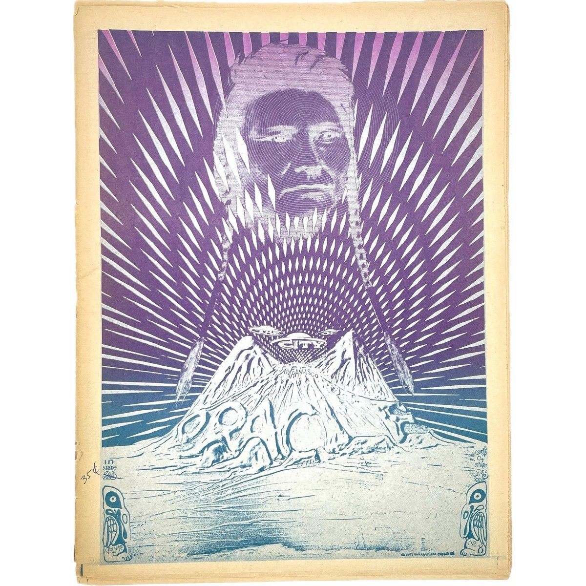 san francisco oracle hippie 新聞紙 アングラ 希少 The San Francisco Oracle: Vol. 1, No. 8, June 1967, underground