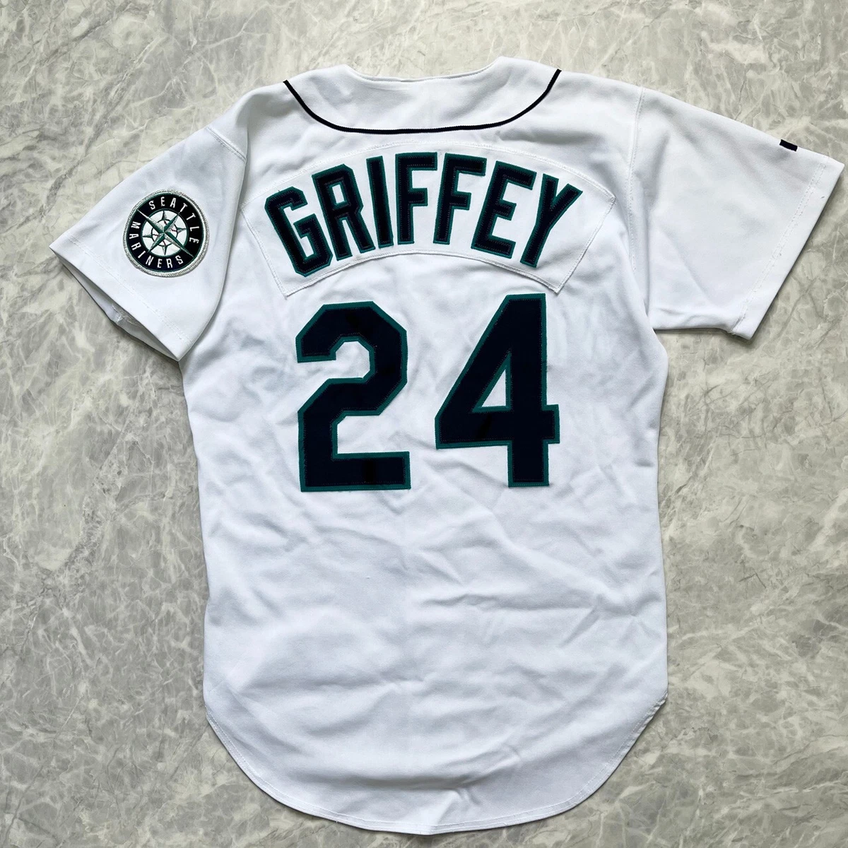 VTG 90s MLB KEN GRIFFEY Jr. SEATTLE MARINERS RUSSELL AUTHENTIC JERSEY SIZE  40