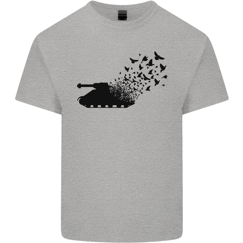 Banksy Style Tank and Doves Peace Kids T-Shirt Childrens - Picture 31 of 67