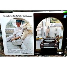 1973 1974 Chevy Malibu And Impala Car Original Print Ad 1973 1974 Chevy Malibu And Impala Car Original Print Ad