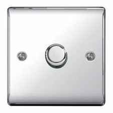 BG Nexus Mirror Switches & Sockets Full Range Polished Chrome White Insert