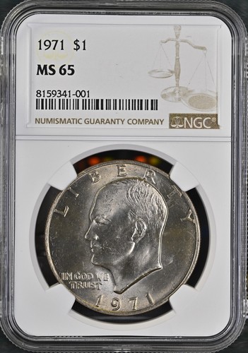 1971 $1 Eisenhower Dollar NGC MS65 8159341-001