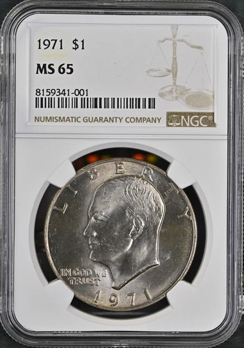 1971 $1 Eisenhower  Dollar NGC MS65  8159341-001
